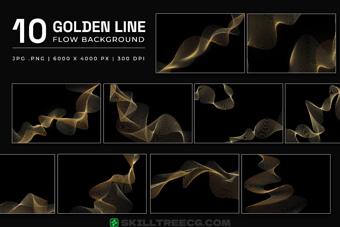 图片[4]-Golden Line Flow Backgrounds（406577）-技能树